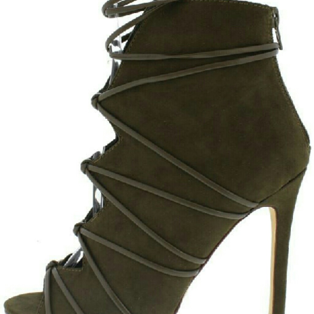 New olive green booties